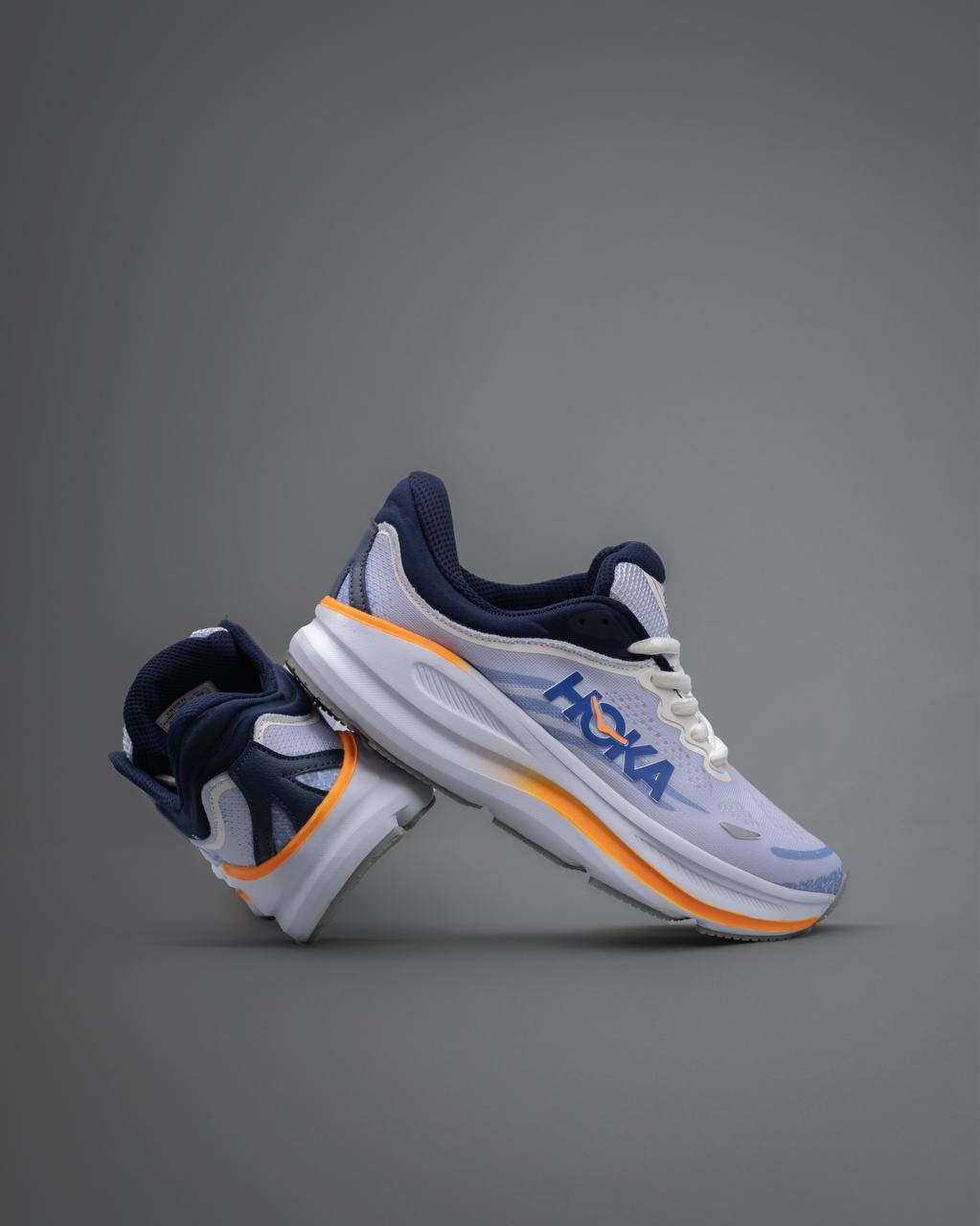 IMG_4680 کتونی هوکا رانینگ طوسی نارنجی - 301174 - Image 1